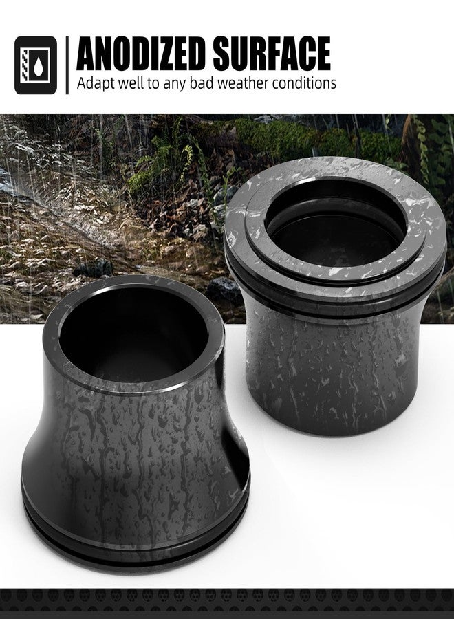 NICECNC Black Front Wheel Hub Spacer Bushing Collars O-Ring Compatible with Surron Light bee X/S/ L1E CNC Aluminum Front Wheel Spacer Kit Compatible with Segway X160 X260 - Image 5